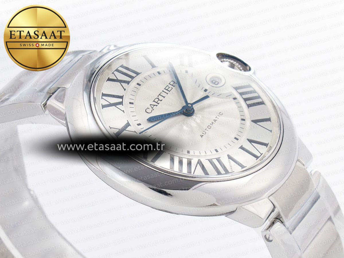 Cartier Ballon Bleu 42mm SS AF 1:1 Best Edition White Texture Dial on SS Bracelet A2824 V5 - Görsel 7