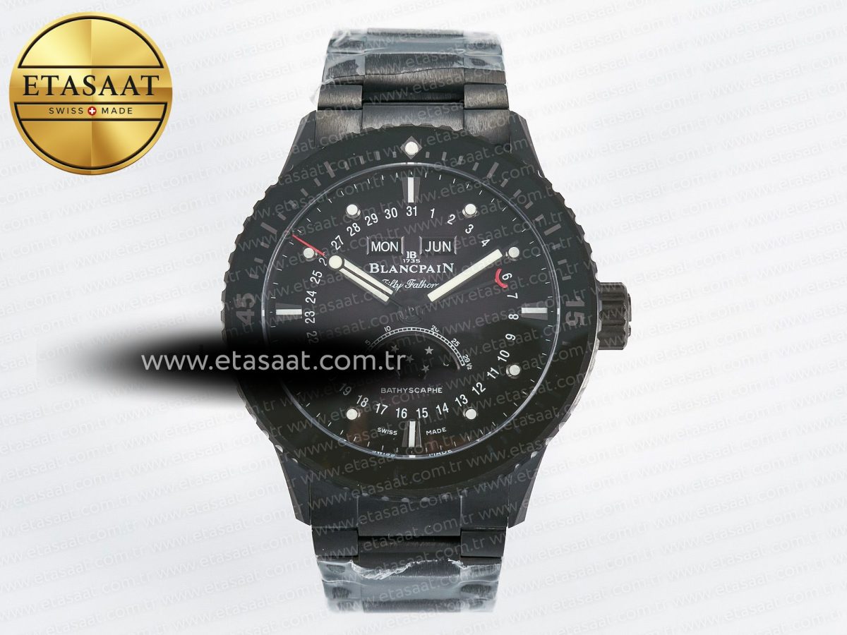 Blancpain Bathyscaphe 43mm Ceramic DDDF 1:1 Best Edition Gray Dial on Ceramic Bracelet A6654 - Görsel 3