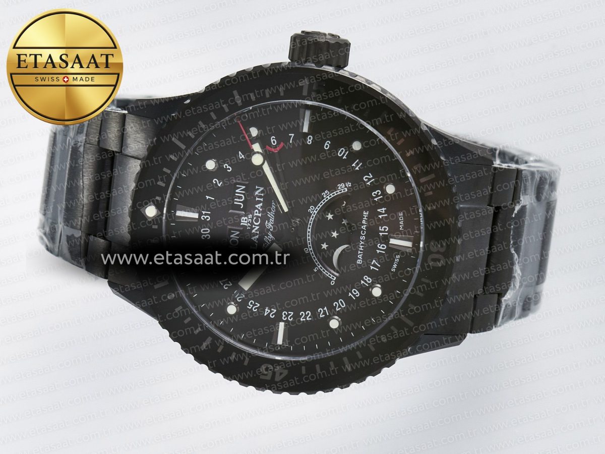 Blancpain Bathyscaphe 43mm Ceramic DDDF 1:1 Best Edition Gray Dial on Ceramic Bracelet A6654 - Görsel 9