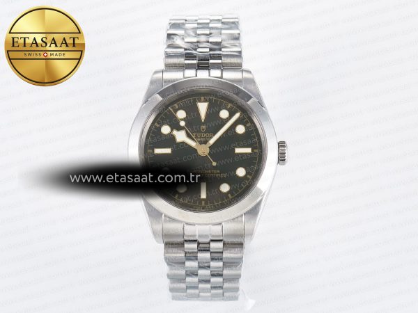 Tudor Siyah Bay 39mm SS KRF Antrasit Kadran Jubilee SW200 Eta Saat - 1:1 Süper Klon Replika Saat