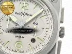 Bell Ross BR 03-94 Horolum Chronograph 1:1 Best Edition Brown Dial on Leather Strap Asia 7750 - Görsel 12