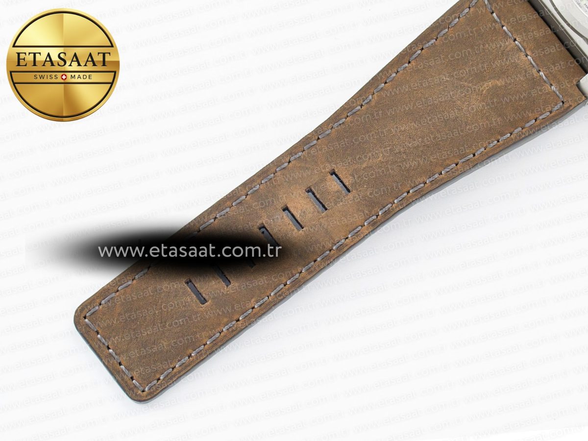 Bell Ross BR 03-94 Horolum Chronograph 1:1 Best Edition Brown Dial on Leather Strap Asia 7750 - Görsel 20