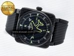 Bell Ross BR-03 Gyrocompass BRF 1:1 Best Edition Black Dial on Black Rubber Strap MIYOTA 9015 - Görsel 9