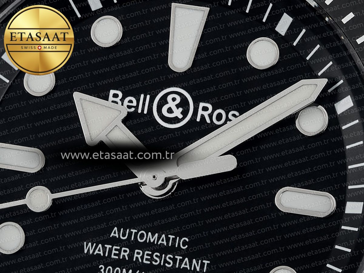 Bell Ross BR03-92 Diver BRF 1:1 Best Edition Black Dial on Black Rubber Strap A2824 - Görsel 10