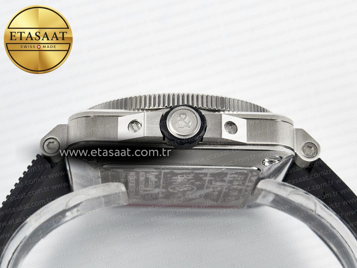 Bell Ross BR03-92 Diver BRF 1:1 Best Edition Black Dial on Black Rubber Strap A2824 - Görsel 15