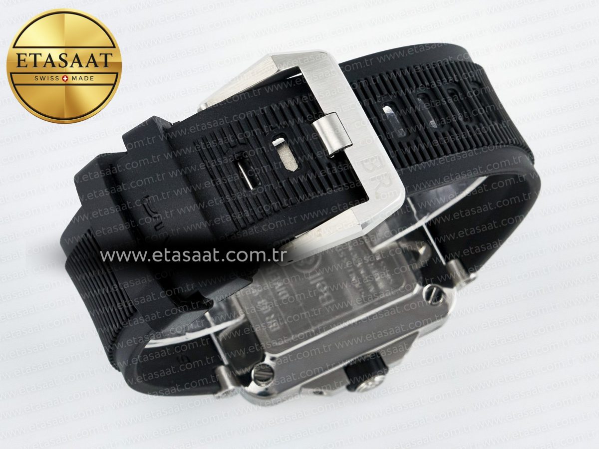 Bell Ross BR03-92 Diver BRF 1:1 Best Edition Black Dial on Black Rubber Strap A2824 - Görsel 16