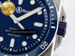 Bell Ross BR03-92 Diver BRF 1:1 Best Edition Blue Dial on Blue Rubber Strap A2824 - Görsel 11