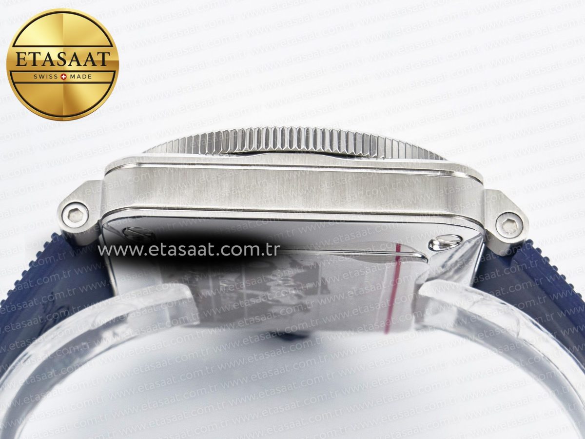 Bell Ross BR03-92 Diver BRF 1:1 Best Edition Blue Dial on Blue Rubber Strap A2824 - Görsel 14