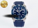 Bell Ross BR03-92 Diver BRF 1:1 Best Edition Blue Dial on Blue Rubber Strap A2824 - Görsel 3