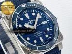 Bell Ross BR03-92 Diver BRF 1:1 Best Edition Blue Dial on Blue Rubber Strap A2824 - Görsel 5