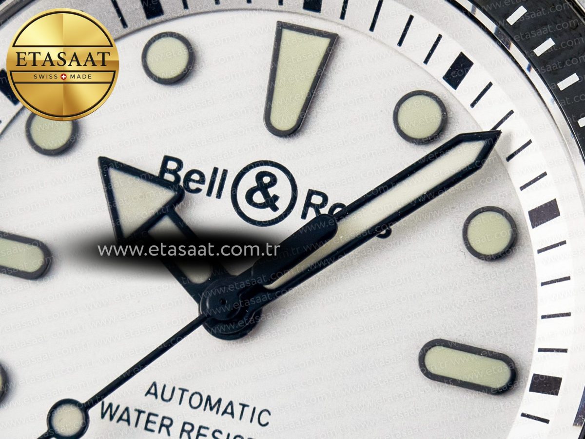 Bell Ross BR03-92 Diver BRF 1:1 Best Edition White Dial on Black Rubber Strap A2824 - Görsel 10