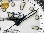 Bell Ross BR03-92 Diver BRF 1:1 Best Edition White Dial on Black Rubber Strap A2824 - Görsel 10