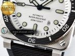 Bell Ross BR03-92 Diver BRF 1:1 Best Edition White Dial on Black Rubber Strap A2824 - Görsel 13