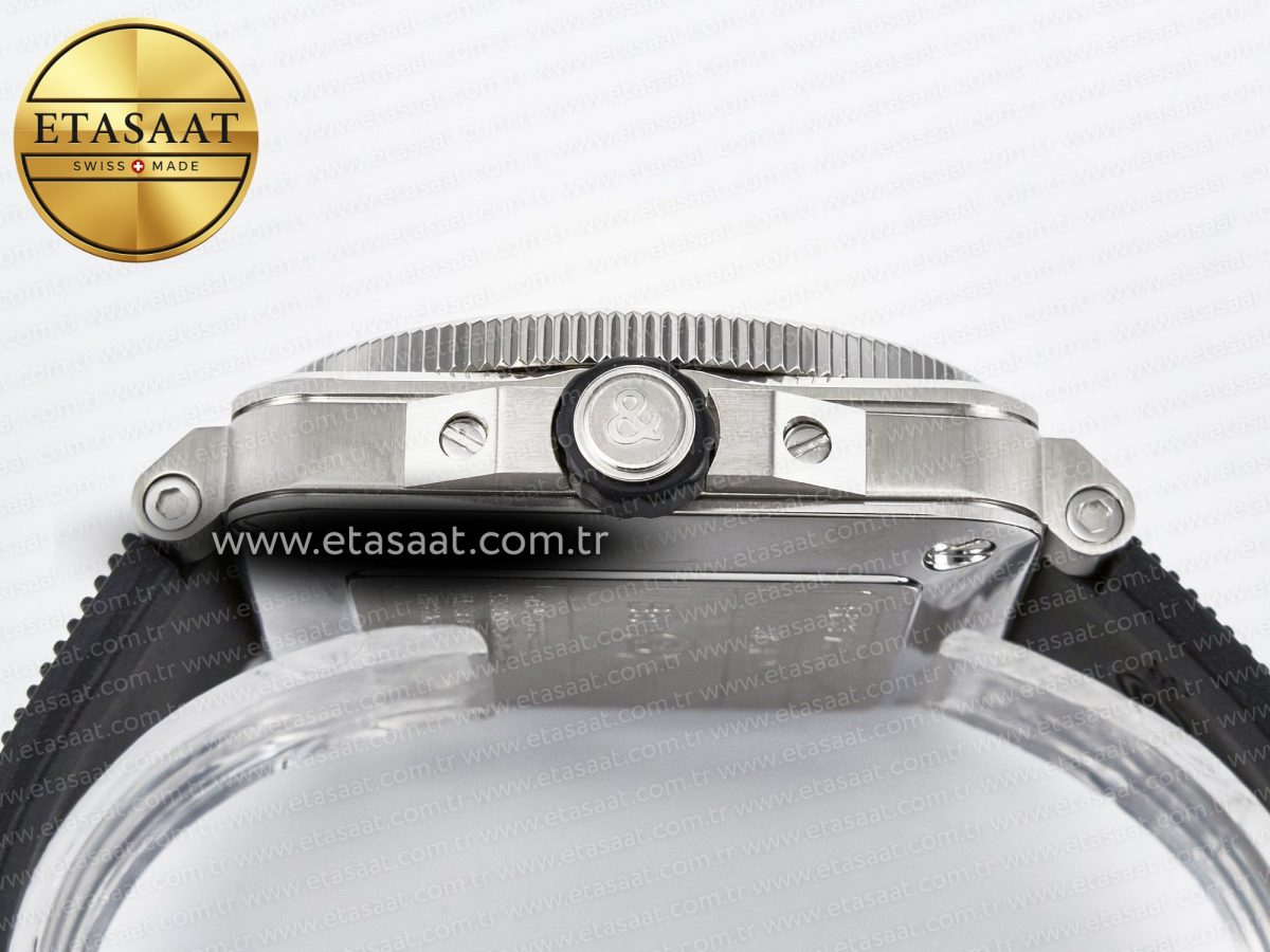 Bell Ross BR03-92 Diver BRF 1:1 Best Edition White Dial on Black Rubber Strap A2824 - Görsel 15