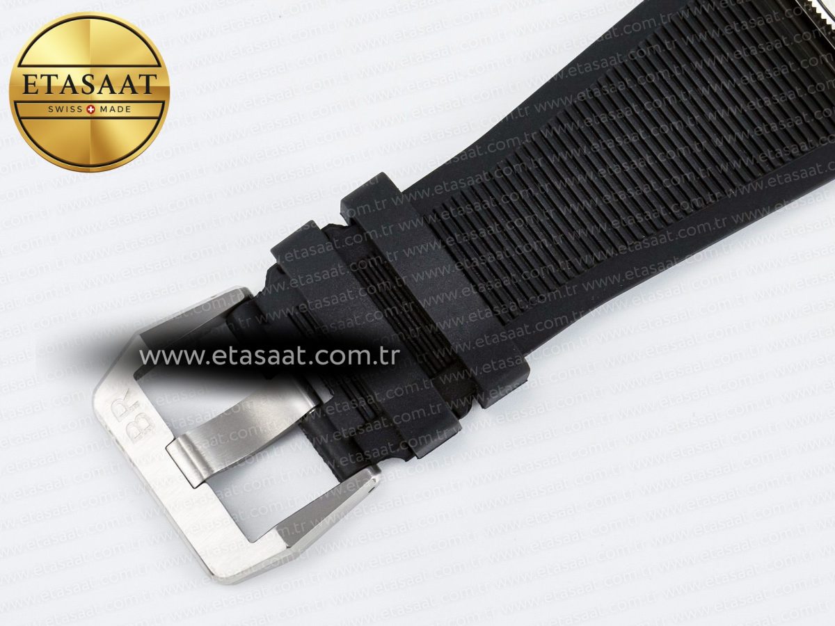 Bell Ross BR03-92 Diver BRF 1:1 Best Edition White Dial on Black Rubber Strap A2824 - Görsel 19