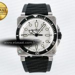Bell & Ross BR03-92 Diver BRF Beyaz Kadran Siyah A2824 Eta Saat - Görsel 3 - 1:1 Süper Klon Saat