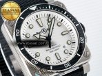 Bell Ross BR03-92 Diver BRF 1:1 Best Edition White Dial on Black Rubber Strap A2824 - Görsel 5