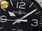 Bell Ross BR03-93 GMT BRF 1:1 Best Edition Black Dial on Black Leather Strap A2824 - Görsel 10