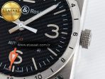 Bell Ross BR03-93 GMT BRF 1:1 Best Edition Black Dial on Black Leather Strap A2824 - Görsel 11
