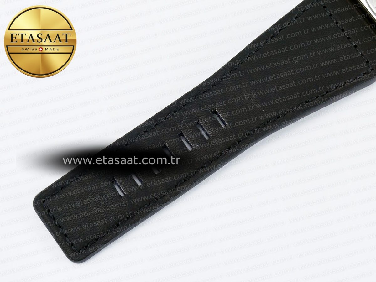 Bell Ross BR03-93 GMT BRF 1:1 Best Edition Black Dial on Black Leather Strap A2824 - Görsel 18