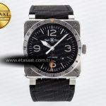 Bell & Ross BR03-93 GMT BRF Siyah Kadran Deri A2824 Eta Saat - Görsel 3 - 1:1 Süper Klon Saat