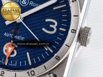 Bell Ross BR03-93 GMT BRF 1:1 Best Edition Blue Dial on Blue Leather Strap A2824 - Görsel 11