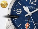 Bell Ross BR03-93 GMT BRF 1:1 Best Edition Blue Dial on Blue Leather Strap A2824 - Görsel 12