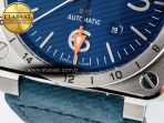 Bell Ross BR03-93 GMT BRF 1:1 Best Edition Blue Dial on Blue Leather Strap A2824 - Görsel 13