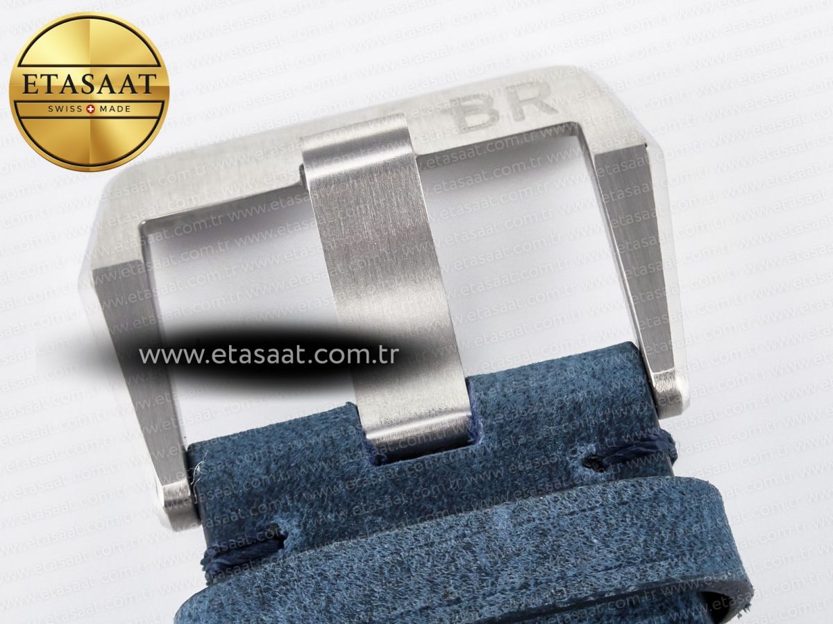 Bell Ross BR03-93 GMT BRF 1:1 Best Edition Blue Dial on Blue Leather Strap A2824 - Görsel 21
