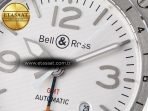 Bell Ross BR03-93 GMT BRF 1:1 Best Edition White Dial on Brown Leather Strap A2824 - Görsel 10