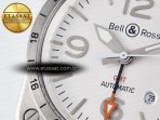 Bell Ross BR03-93 GMT BRF 1:1 Best Edition White Dial on Brown Leather Strap A2824 - Görsel 12