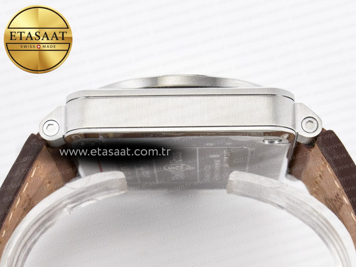 Bell Ross BR03-93 GMT BRF 1:1 Best Edition White Dial on Brown Leather Strap A2824 - Görsel 14