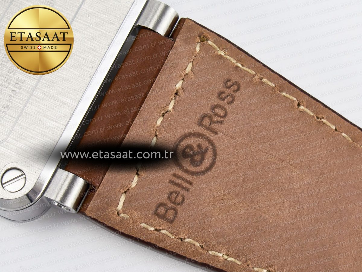Bell Ross BR03-93 GMT BRF 1:1 Best Edition White Dial on Brown Leather Strap A2824 - Görsel 23