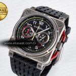 Bell Ross BR03-94 Best Edition Black Carbon Dial on Black Hollow Rubber Strap A2824