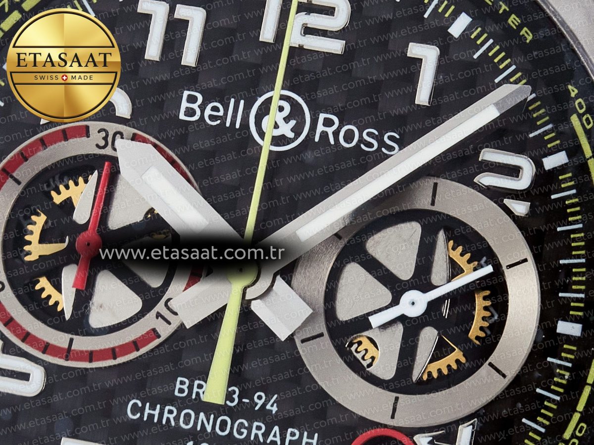 Bell Ross BR03-94 Best Edition Black Carbon Dial on Black Hollow Rubber Strap A2824 - Görsel 10