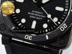 Bell Ross BR03 Diver BRF 1:1 Best Edition Black Dial on Black Rubber Strap A2824 - Görsel 12