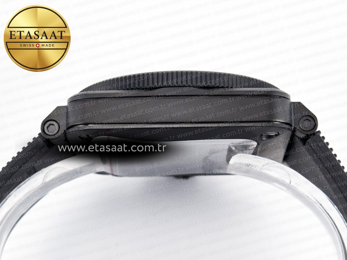 Bell Ross BR03 Diver BRF 1:1 Best Edition Black Dial on Black Rubber Strap A2824 - Görsel 13
