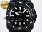 Bell Ross BR03 Diver BRF 1:1 Best Edition Black Dial on Black Rubber Strap A2824 - Görsel 4