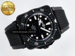 Bell Ross BR03 Diver BRF 1:1 Best Edition Black Dial on Black Rubber Strap A2824 - Görsel 8