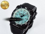 Bell Ross BR03 Diver BRF 1:1 Best Edition Pale Blue Dial on Black Rubber Strap A2824
