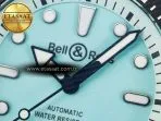 Bell Ross BR03 Diver BRF 1:1 Best Edition Pale Blue Dial on Black Rubber Strap A2824 - Görsel 10