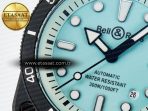 Bell Ross BR03 Diver BRF 1:1 Best Edition Pale Blue Dial on Black Rubber Strap A2824 - Görsel 12