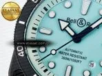 Bell Ross BR03 Diver BRF 1:1 Best Edition Pale Blue Dial on Black Rubber Strap A2824 - Görsel 12