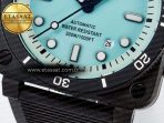 Bell Ross BR03 Diver BRF 1:1 Best Edition Pale Blue Dial on Black Rubber Strap A2824 - Görsel 13