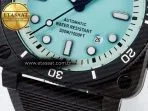Bell Ross BR03 Diver BRF 1:1 Best Edition Pale Blue Dial on Black Rubber Strap A2824 - Görsel 13