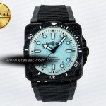 Bell & Ross BR03 Diver BRF Pale Mavi Kadran Siyah A2824 Eta Saat - Görsel 3 - 1:1 Süper Klon Saat