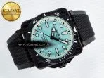 Bell Ross BR03 Diver BRF 1:1 Best Edition Pale Blue Dial on Black Rubber Strap A2824 - Görsel 8