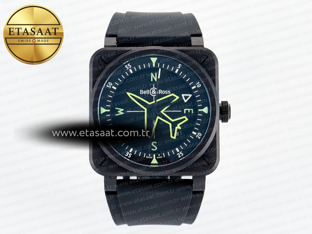 Bell & Ross BR03A Instruments BRF Siyah Kadran A2824 Eta Saat - Görsel 3 - 1:1 Süper Klon Saat