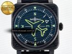 Bell Ross BR03A Instruments BRF 1:1 Best Edition Black Dial on Black Rubber Strap A2824 - Görsel 4