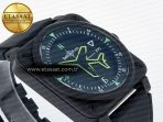 Bell Ross BR03A Instruments BRF 1:1 Best Edition Black Dial on Black Rubber Strap A2824 - Görsel 7